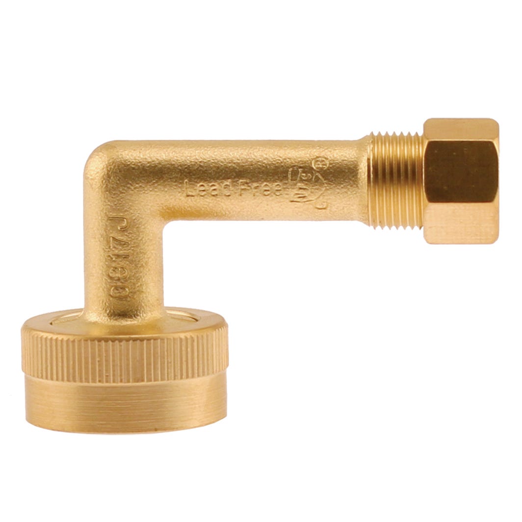 Connector Elbow for Dish Washer, 3/8-in. X 3/4-in.