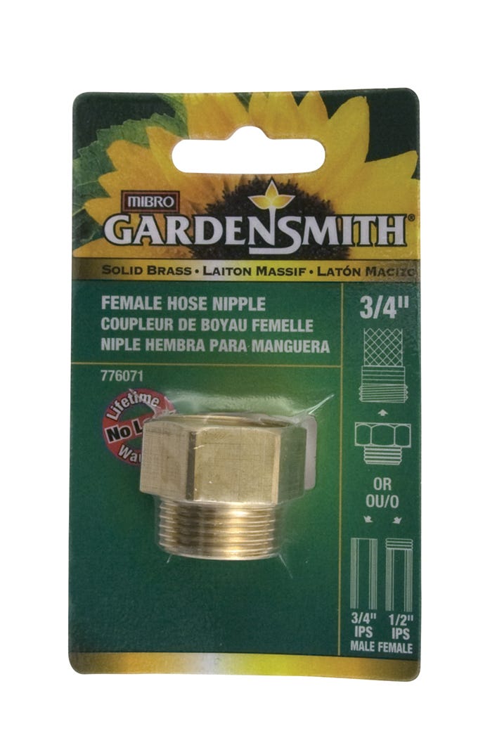 Garden Smith Female Hose Coupling, 3/4-in.