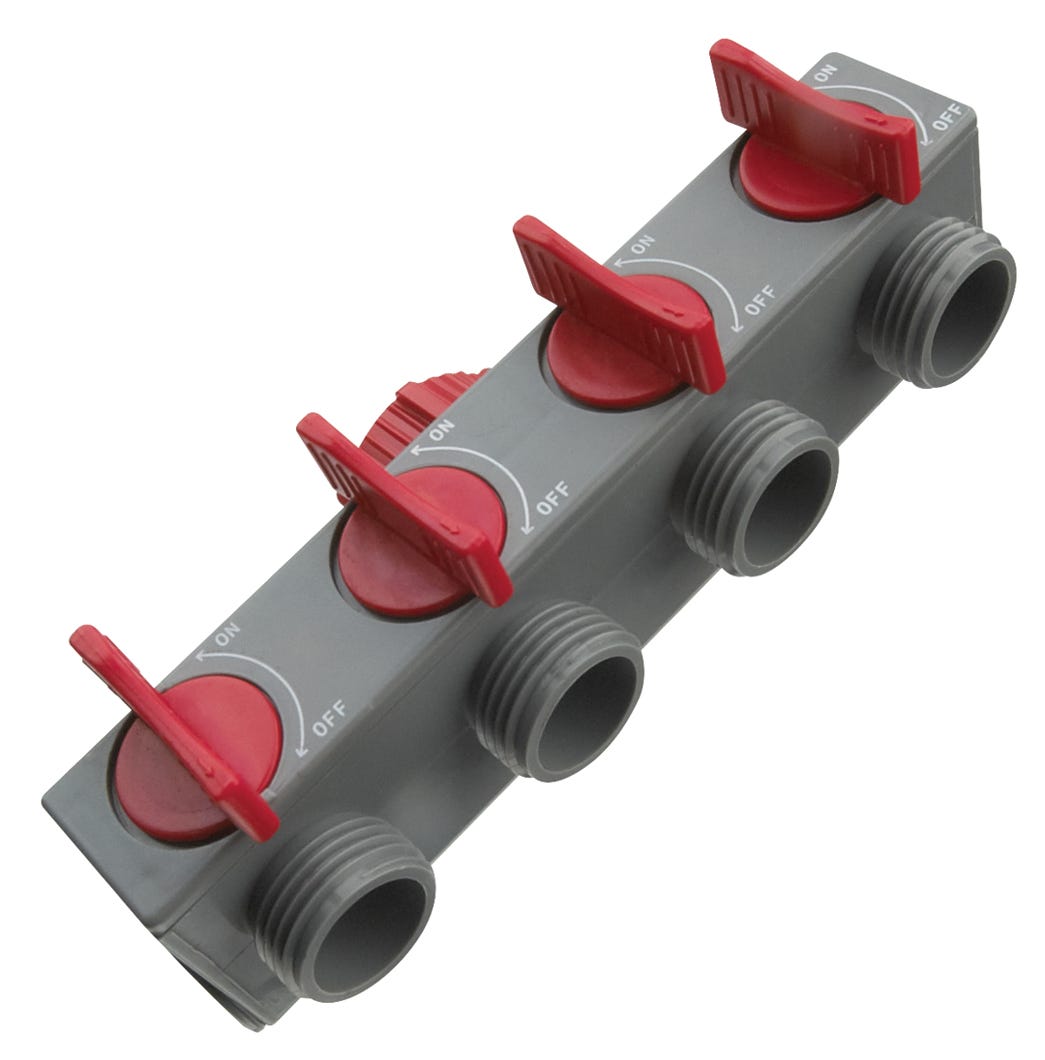 Rainwave 4-Way Plastic Hose Connector