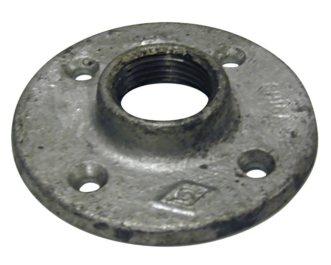 Galvanized Malleable Iron Connector Floor Flange, 3/4-in.