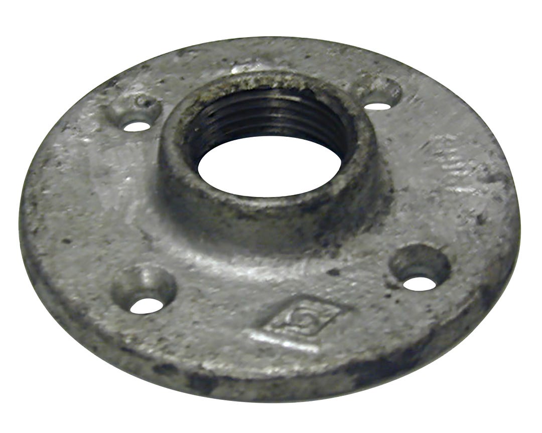 Galvanized Malleable Iron Connector Floor Flange, 2-in.