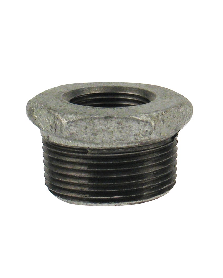 Galvanized Malleable Iron Connector Hexagonal Bushing, 1-in. X 3/4-in.