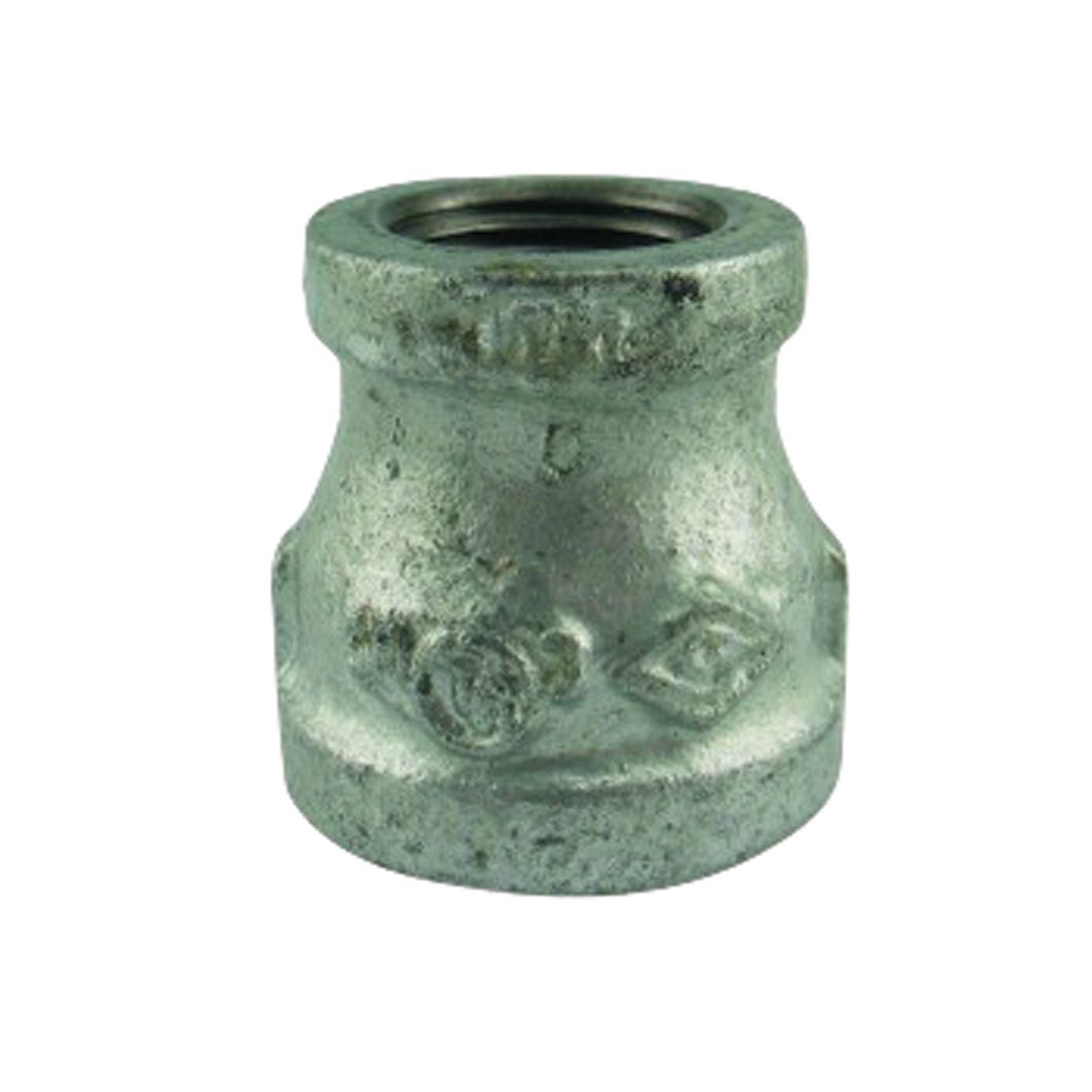 Galvanized Malleable Iron Connector Reducing Coupling, 1 1/2-in. X 3/4-in.