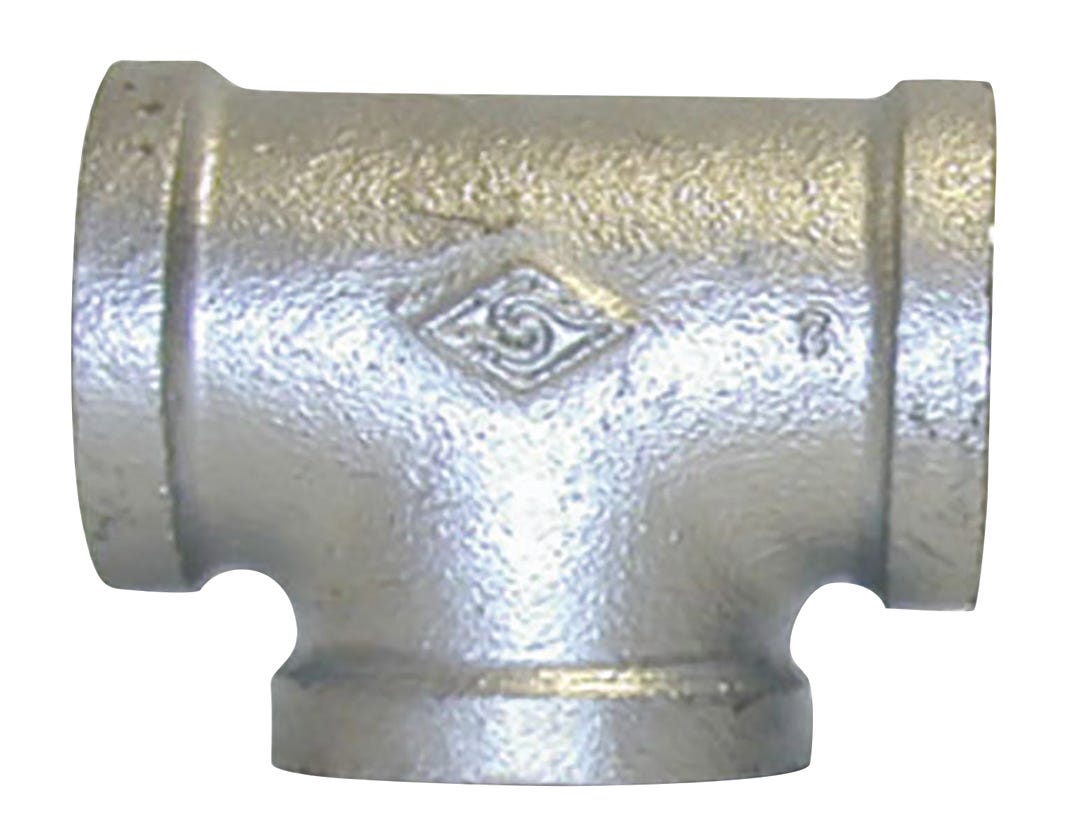 Galvanized Malleable Iron Connector Tee, Lead-Free, 1 1/4-in.