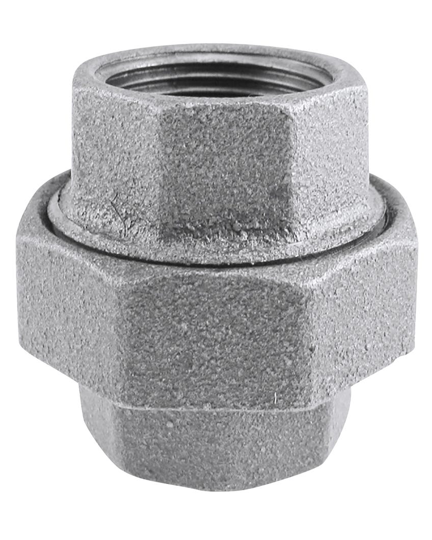 Galvanized Malleable Iron Connector Union, Lead-Free, 1-in.