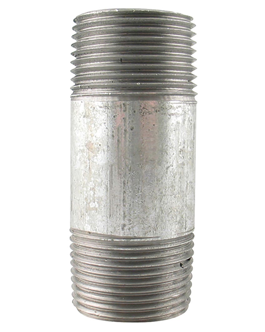 Galvanized Connector Nipple, 1-in. X 1/2-in.