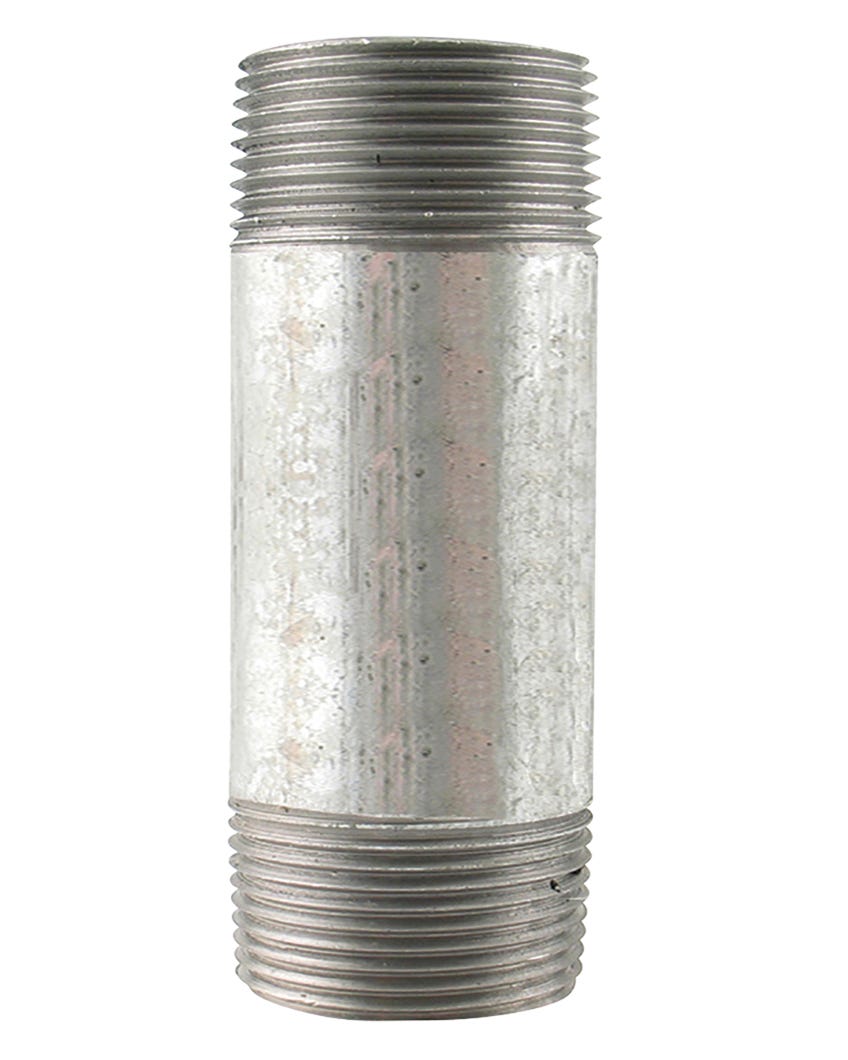 Galvanized Connector Nipple, 1 1/4-in. X 6-in.