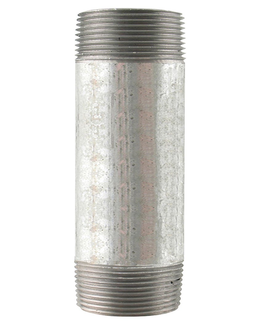 Galvanized Connector Nipple, 1 1/2-in. X 4-1/2-in.