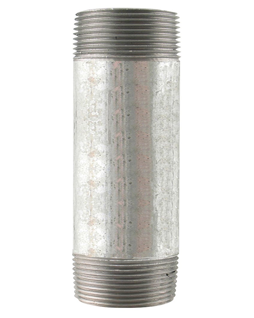 Galvanized Connector Nipple, 1 1/2-in. X 6-in.