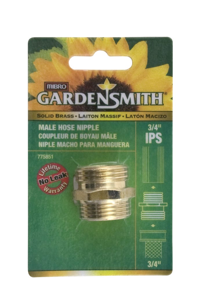 Garden Smith Male Hose Coupling, 3/4-in. X 3/4-in. Ips
