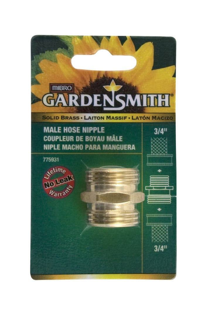 Garden Smith Male Hose Coupling, 3/4-in. X 3/4-in.