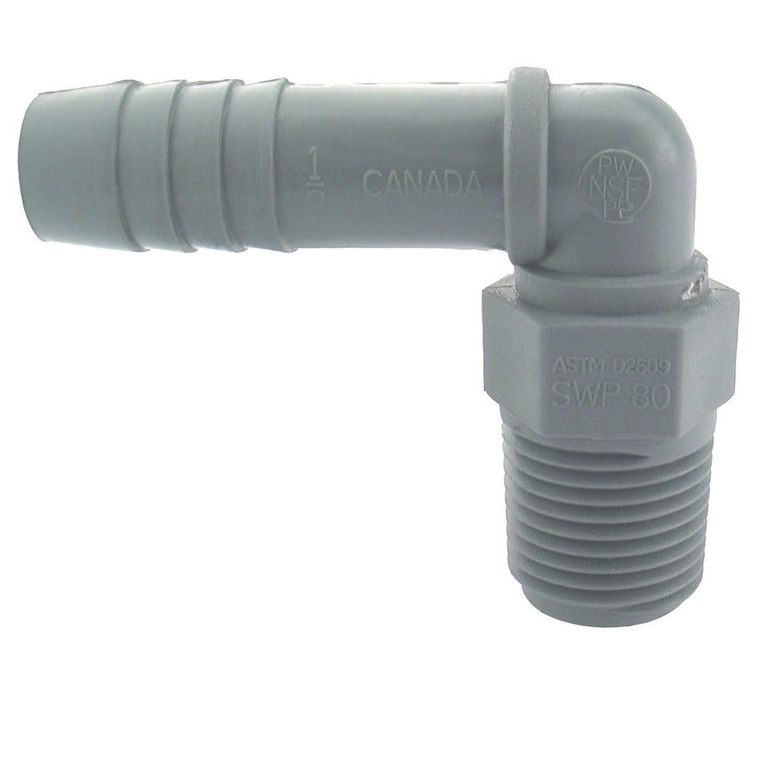 Connector polypropylene combination 90° elbow
