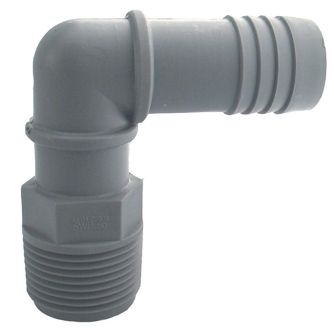 Connector polypropylene combination 90° elbow
