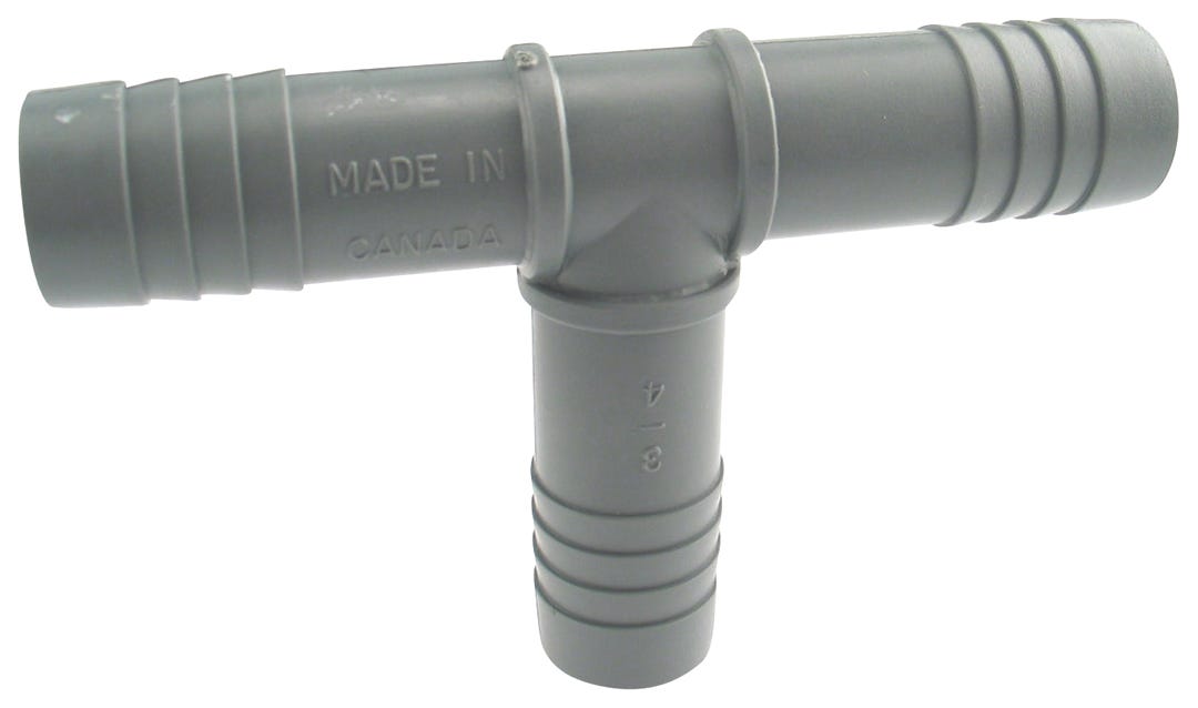 Connector Polypropylene Insert Tee, 3/4-in. INS X 3/4-in. INS X 3/4-in. INS