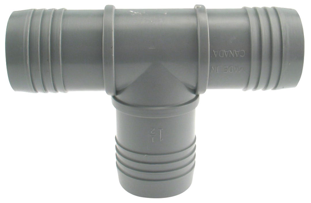 Connector Polypropylene Insert Tee, 1 1/2-in. INS X 1 1/2-in. INS X 1 1/2-in. INS