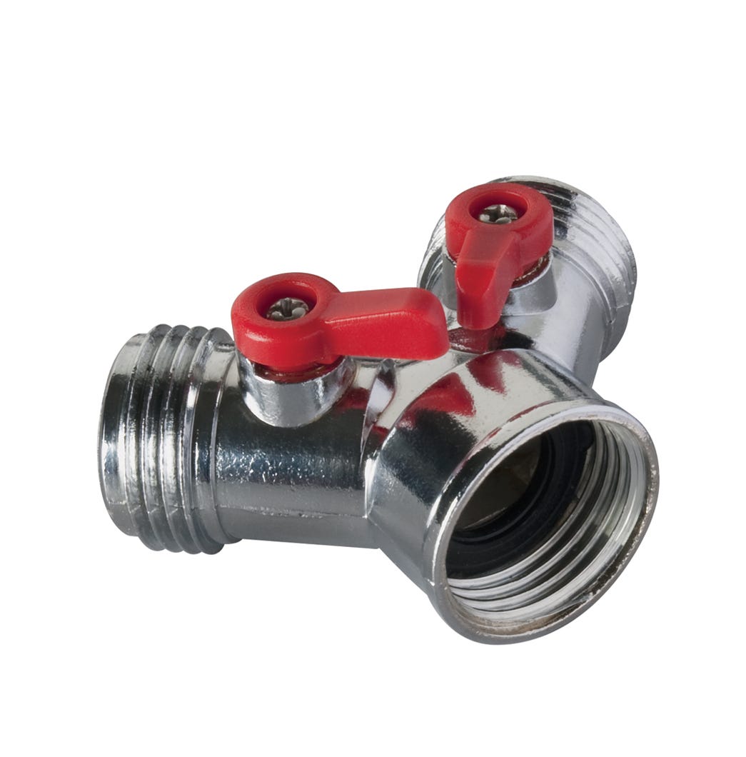 Rainwave Metal Two-Way Hose Connector