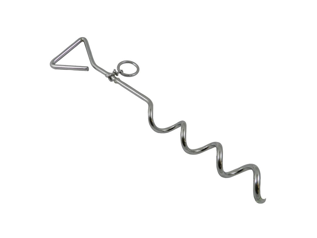 Corkscrew Stake in Metal, 16-in.