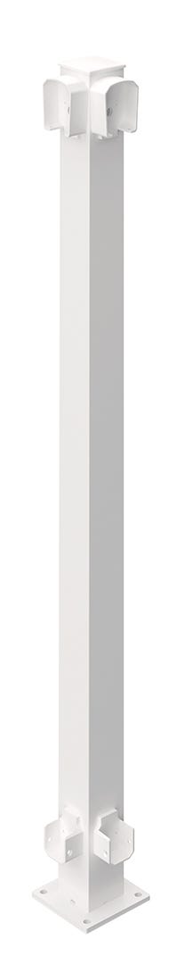 Corner Post for Aluminum Outdoor Railing Section, 43-in.
