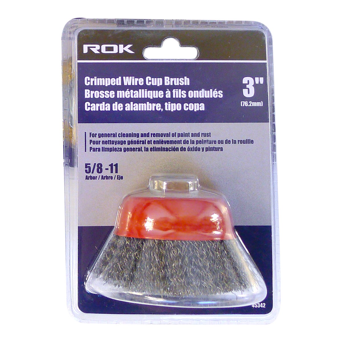 Crimped Wire Cup Brush, 3-in.