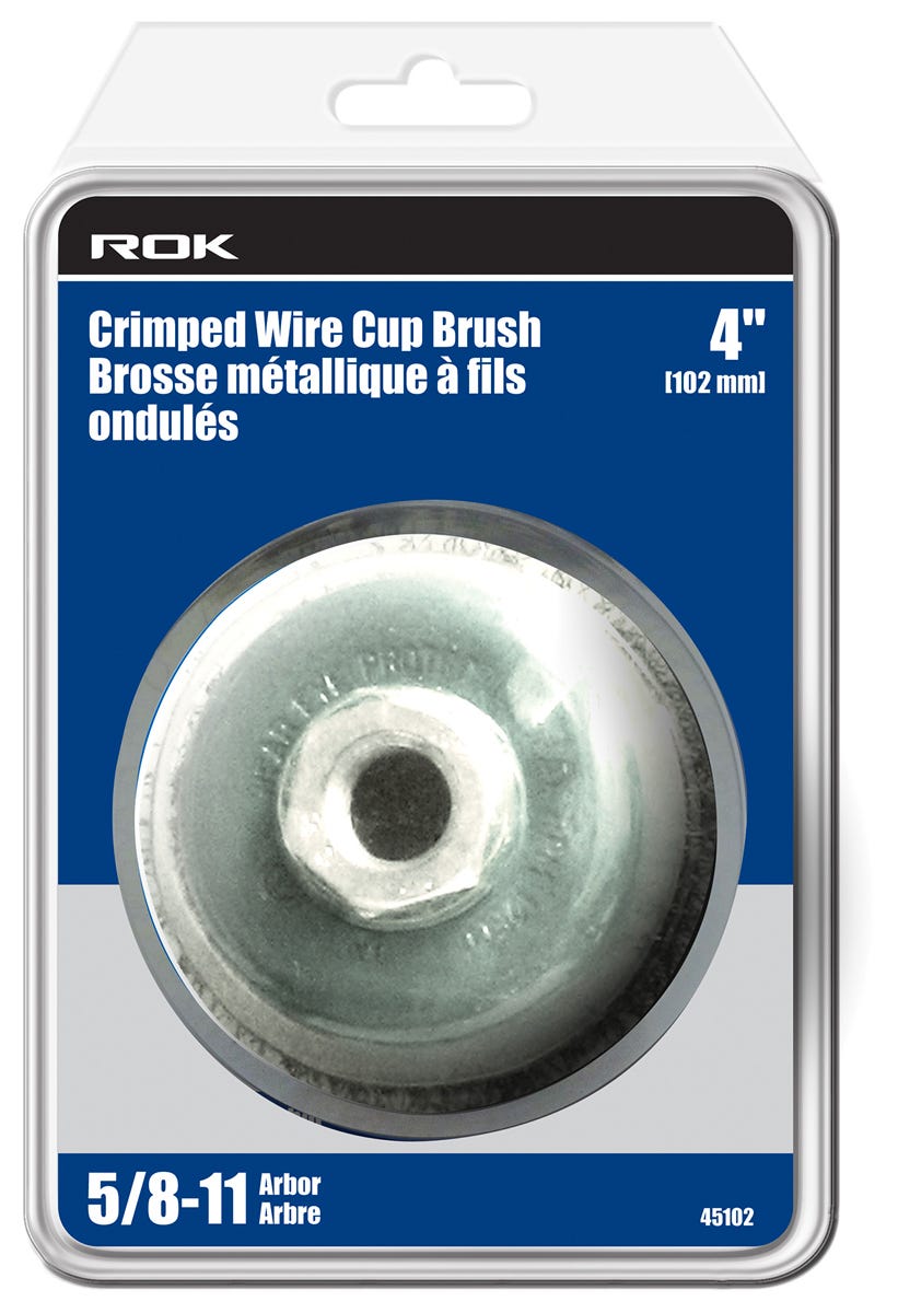 Crimped Wire Cup Brush, 4-in.