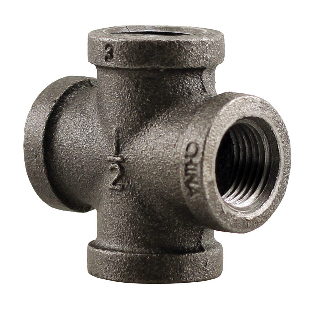 Steel cross female tube connector