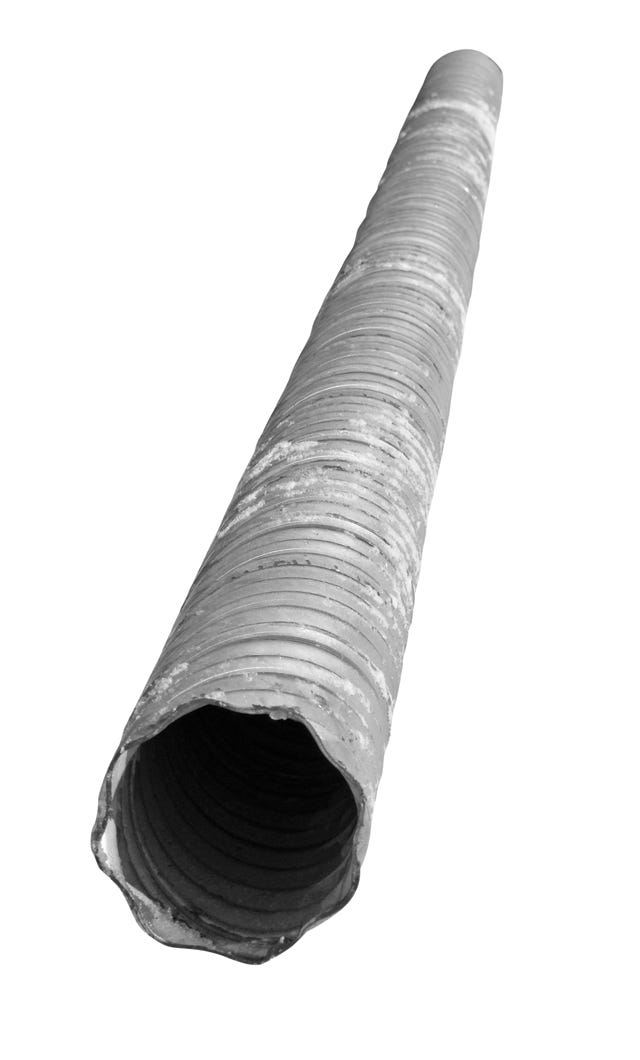 Culvert 10-in., Galvanized Corrugated Sheet Metal, 6 M, 250 mm X 6 M
