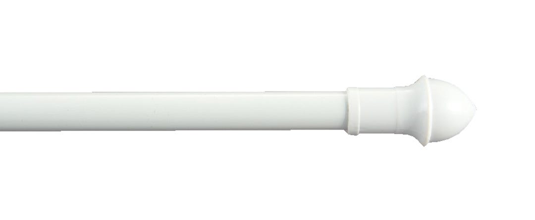 Café Curtain Rod, 66-in.-120-in., White