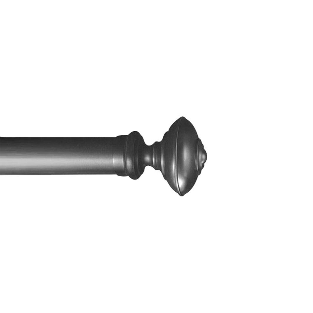 Bellamy Adjustable Curtain Rod, 28-in. to 48-in., Gunmetal Grey