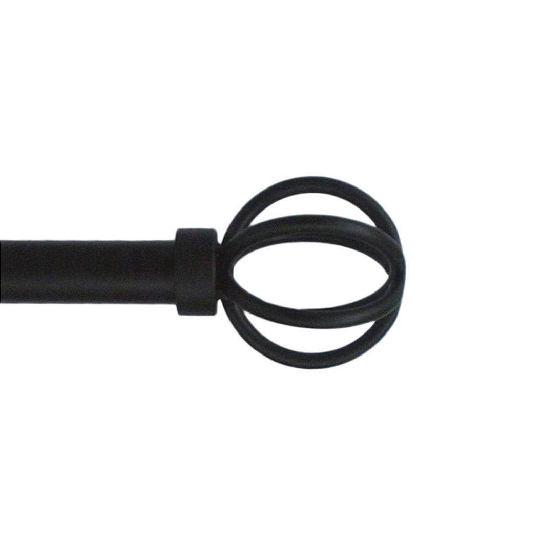 Kacy Adjustable Curtain Rod, 28-in. to 48-in., Matte Black