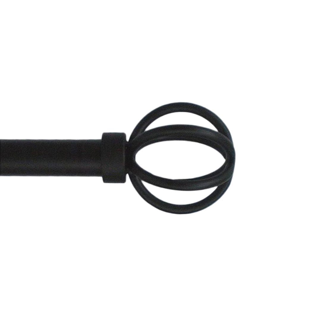 Kacy Adjustable Curtain Rod, 48-in. to 86-in., Matte Black