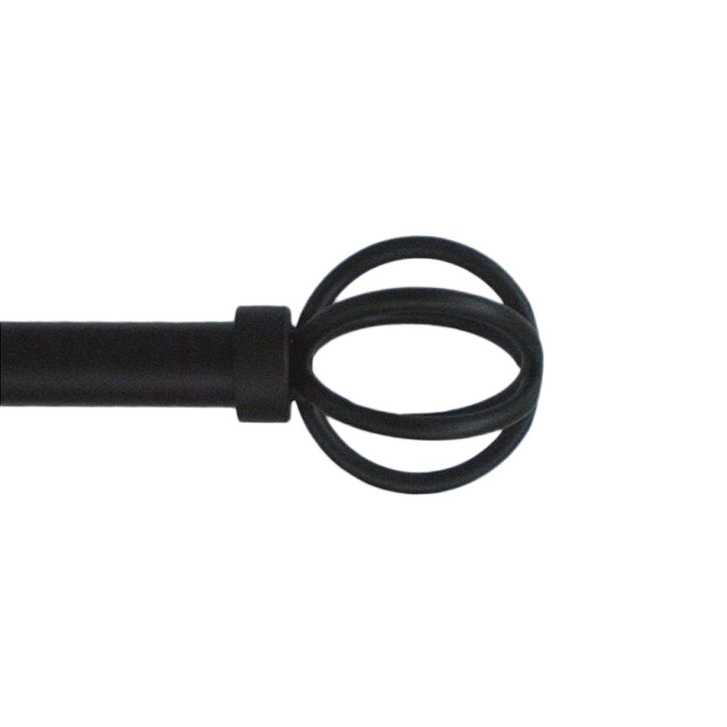 Kacy Adjustable Curtain Rod, 66-in. to 120-in., Matte Black