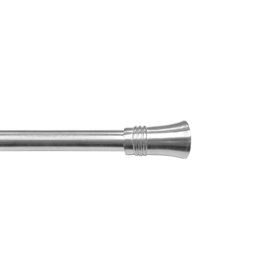 Lars Adjustable Curtain Rod, 48-in. to 86-in., Silver