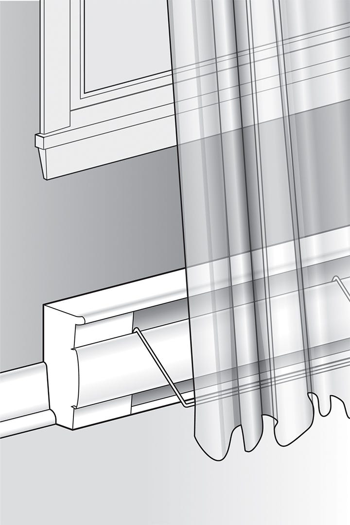 Curtain Saver for Electric Baseboard