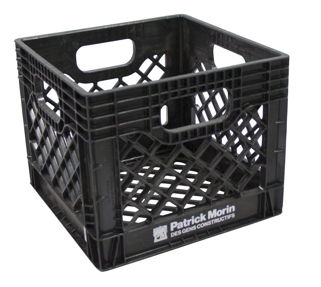 Heavy Duty Milk Crate, Printed Pm Logo