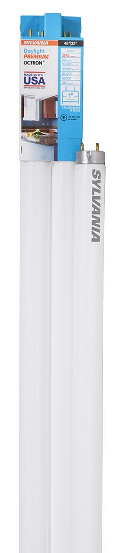 Daylight Fluorescent Light Bulbs, 48 in., 2/Pack