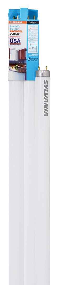 Daylight Fluorescent Light Bulbs, 48 in., 2/Pack
