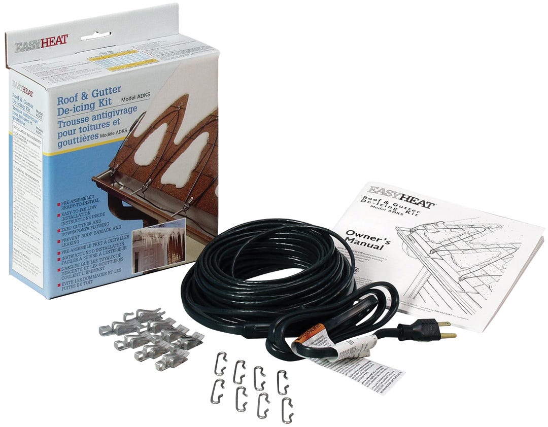 De-icing kit for roof / gutter