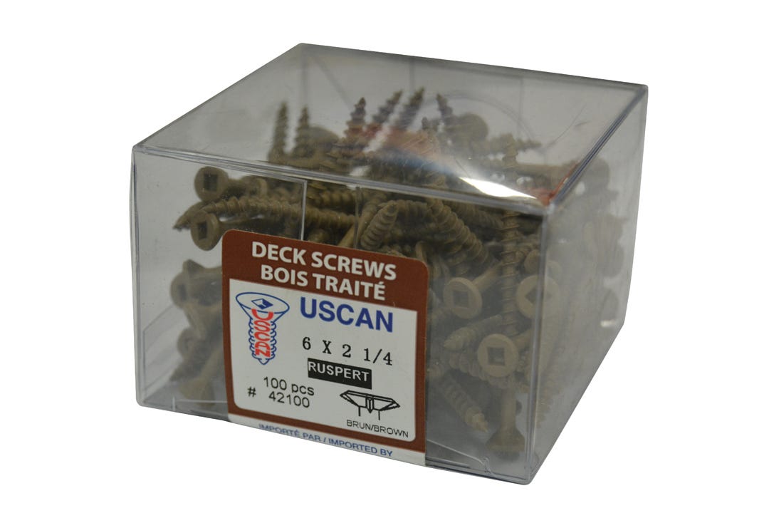 Screw for patio with flat head #6, 2-1/4 in., 100/Pack