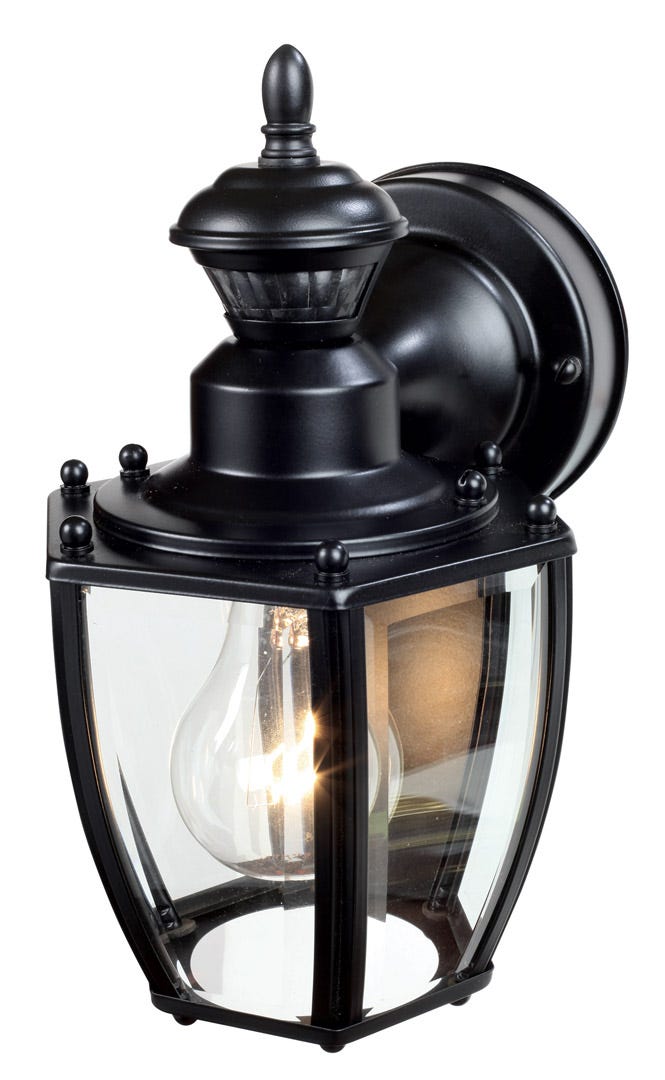 Outdoor Wall Lighting with Motion Sensor, Black