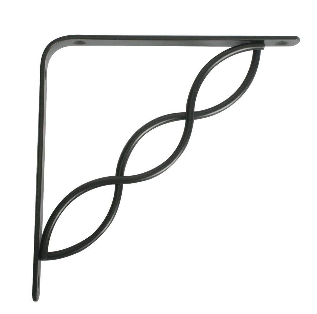Decorative Shelf Bracket, 8-in., Black