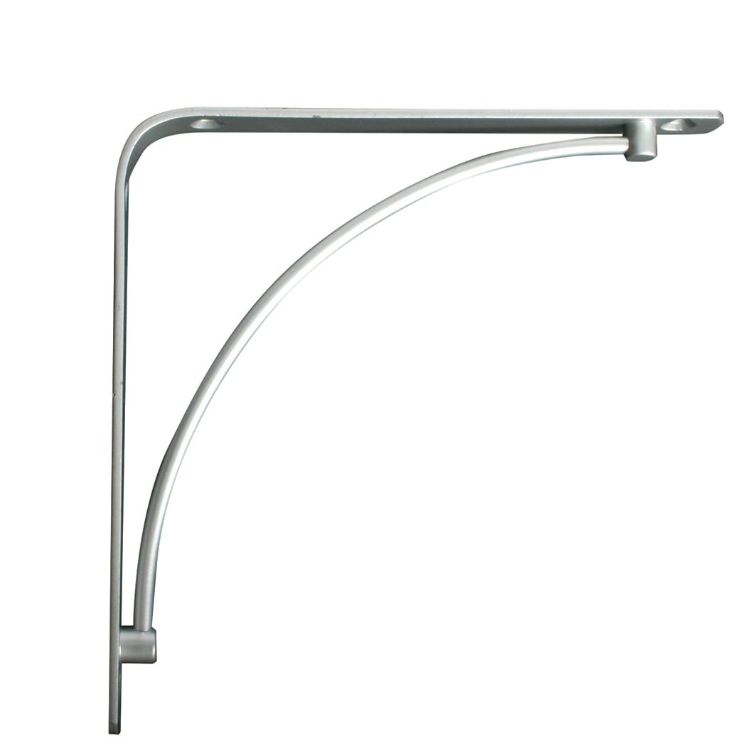 Decorative Shelf Bracket, 8-in., Satin Nickel