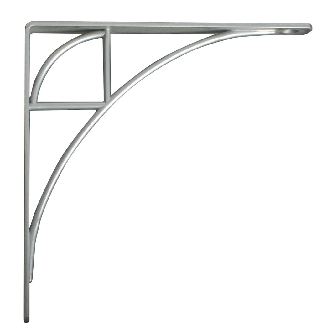 Decorative Shelf Bracket, 8-in., Satin Nickel