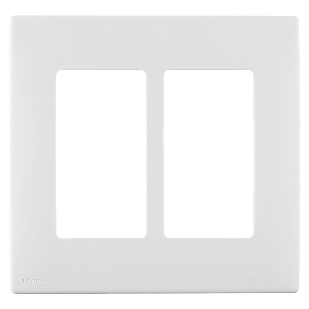 Decorative Wall Plate Screwless Snap-On, 2 Gangs
