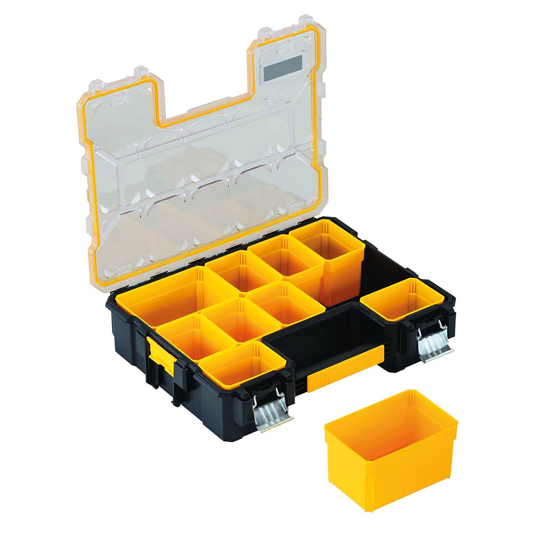 Deep pro organisor with metal latch