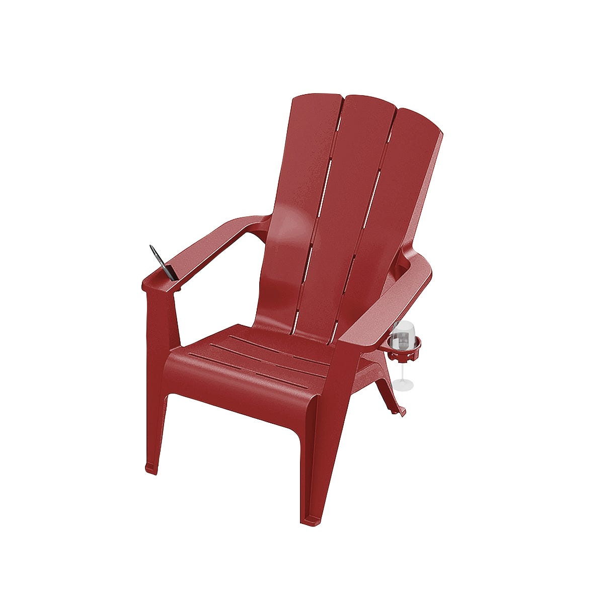 Deluxe Contour Adirondack Flat Chair, Crimson Red