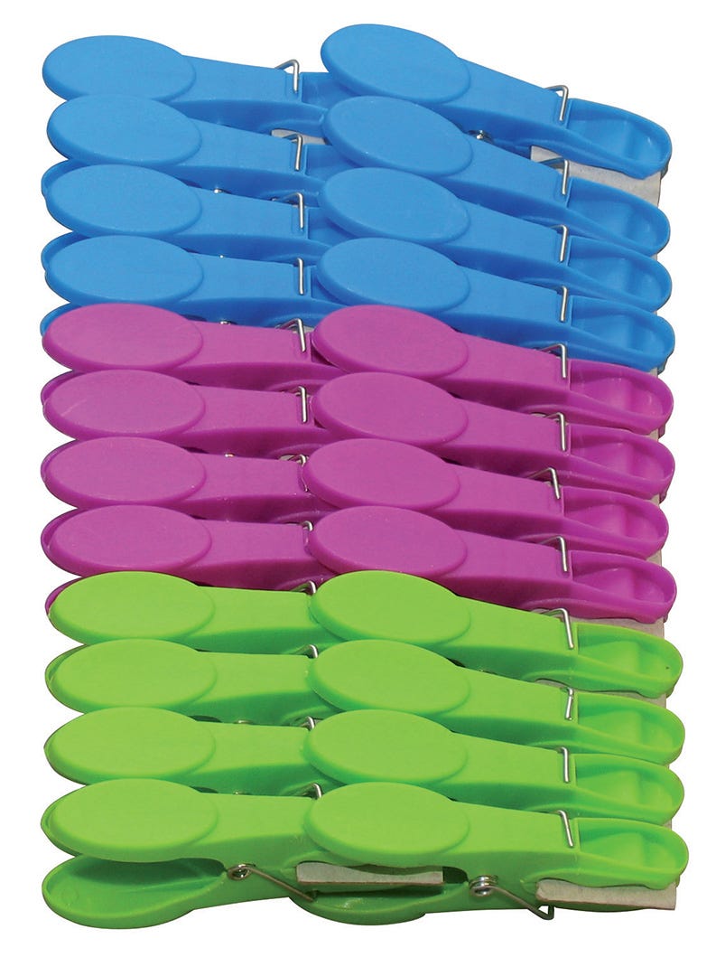 Deluxe Plastic Clothespins