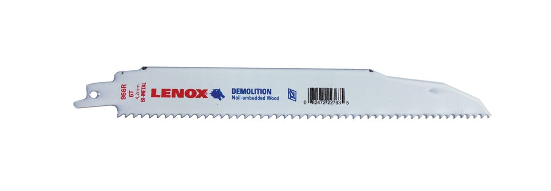 Demolition Bi-metal Reciprocating Saw Blade, 6 TPI