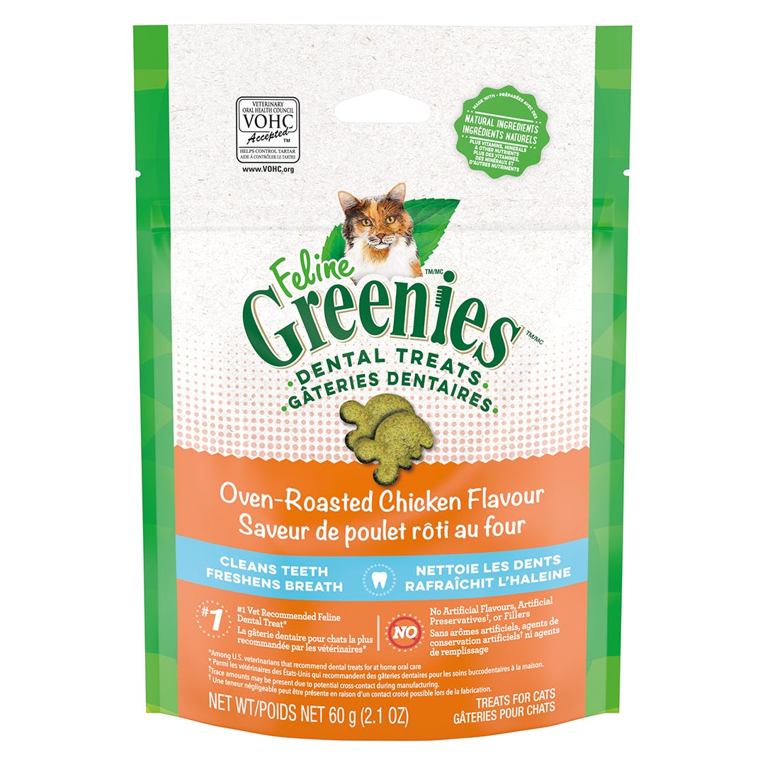Dental Cat Treats, Chicken Flavor, 60 g