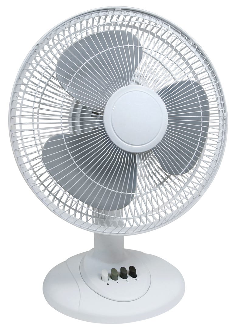 Desk Fan, 16 in. White