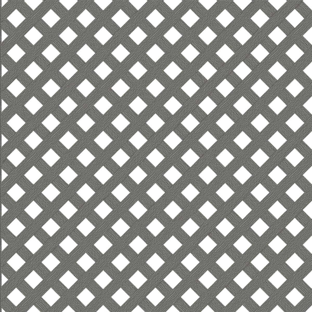 Diamond privacy, 4x8, nantucket grey lattice